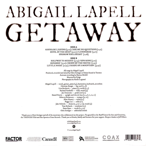 Abigail Lapell - Getaway