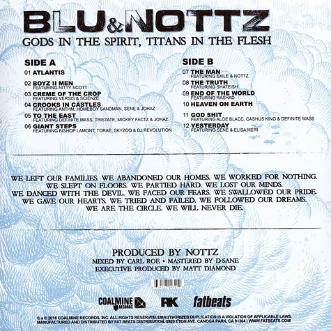 Blu & Nottz - Gods In The Spirit, Titans In The Flesh