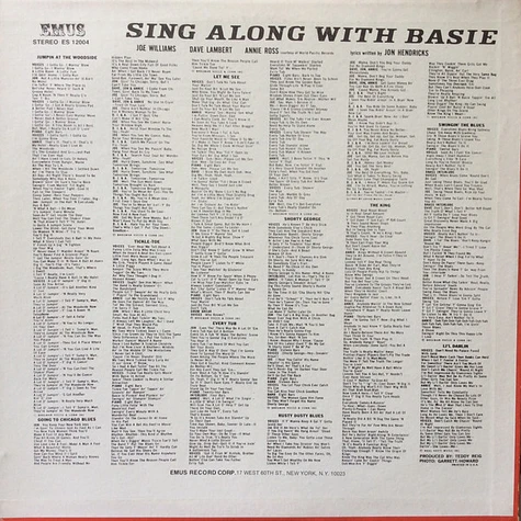 Joe Williams, Lambert, Hendricks & Ross, Count Basie Orchestra - Sing Along With Basie