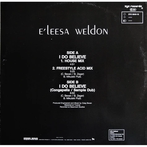 E'leesa Weldon - I Do Believe