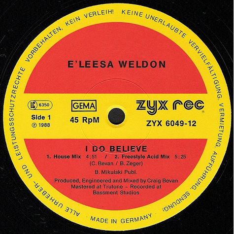 E'leesa Weldon - I Do Believe