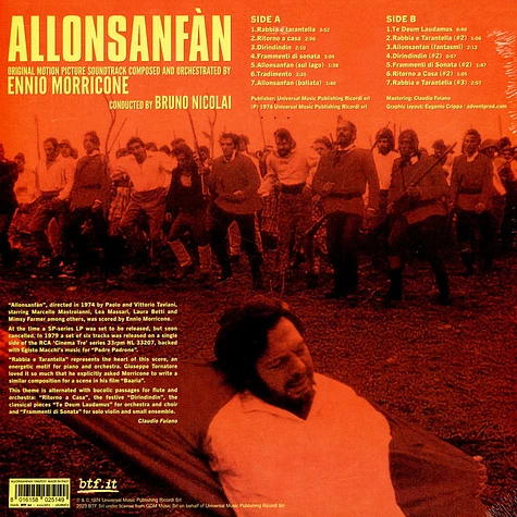 Ennio Morricone - OST Allonsanfàn Clear Red Vinyl Record Store Day 2024 Edition