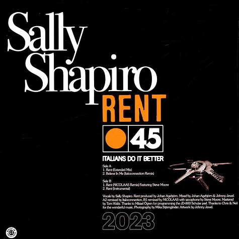 Sally Shapiro - Rent Clear Vinyl Edition