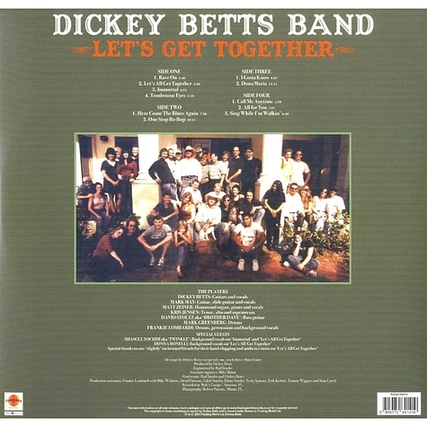 Dickey Band Betts - Let's Get Together Orange Vinyl