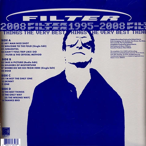 Filter - The Very Best Things (1995-2008) Record Store Day 2024 Colored Vinyl Edition