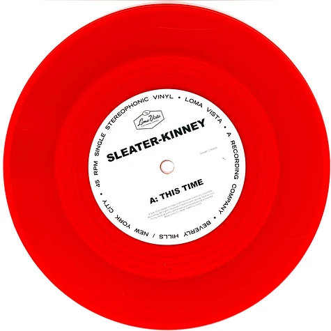 Sleater-Kinney - This Time / Here Today Record Store Day 2024 Red Vinyl Edition
