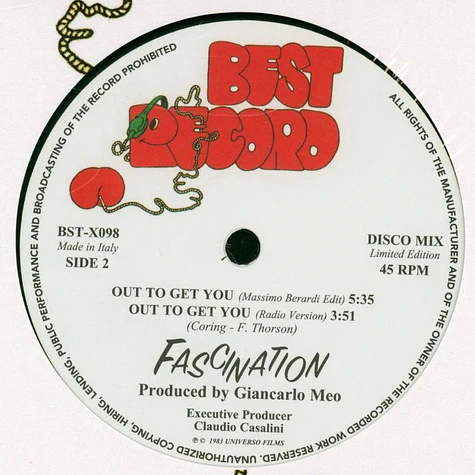 Fascination - Out To Get You