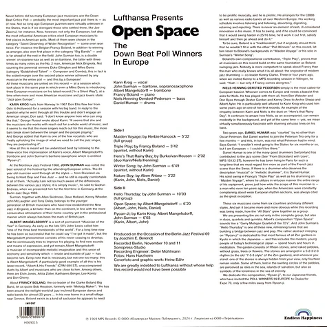 John Surman, Albert Mangelsdorff & The Down Beat Poll Winners - Open Space