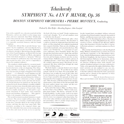 Tchaikovsky / Monteux / Boston Symphony - Symphony No. 4