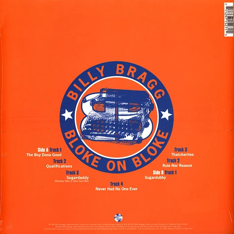 Billy Bragg - Bloke On Bloke Record Store Day 2024 Colored Vinyl Edition
