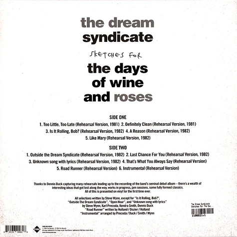 The Dream Syndicate - Sketches For The Days Of Wine And Roses Record Store Day 2024 Edition