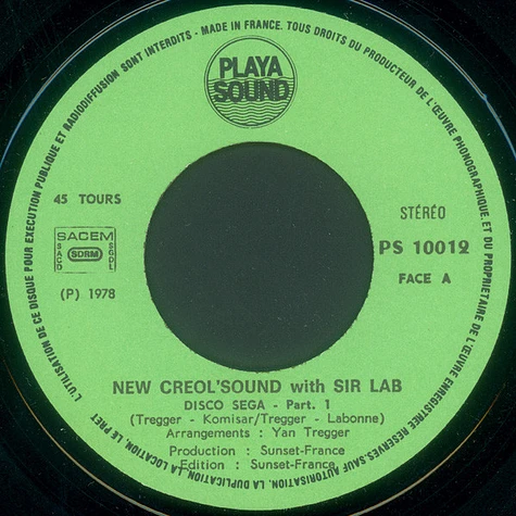 New Creol' Sound With Sir Lab - Disco Séga