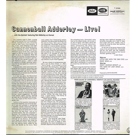 Cannonball Adderley - Cannonball Adderley – Live!