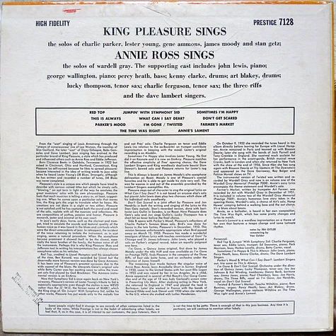 King Pleasure / Annie Ross - King Pleasure Sings / Annie Ross Sings