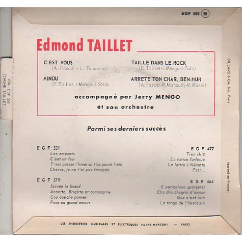 Edmond Taillet - Arrete Ton Char Ben Hur