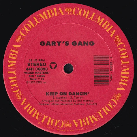 Gary's Gang / Patrick Hernandez - Keep On Dancin' / Born To Be Alive