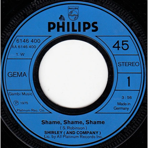 Shirley & Company - Shame, Shame, Shame