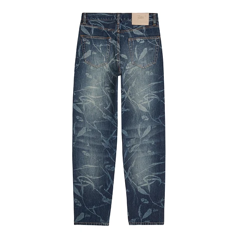 Patta - Leaves Laser Printed Denim Jeans