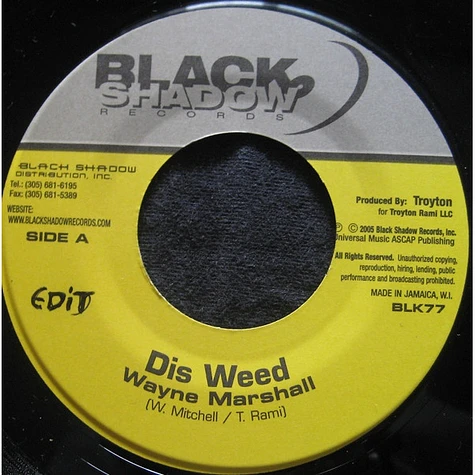 Wayne Marshall - Dis Weed