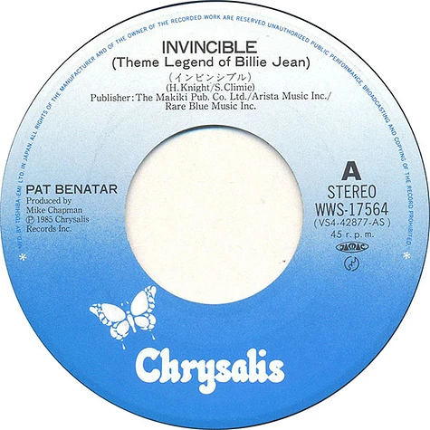 Pat Benatar - Invincible (Theme From The Legend Of Billie Jean)