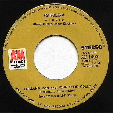 England Dan & John Ford Coley - Simone = シモーンの涙