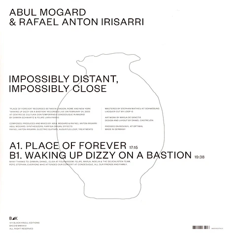 Abul Mogard & Rafael Anton Irisarri - Impossibly Distant, Impossibly Close Black Vinyl Edition