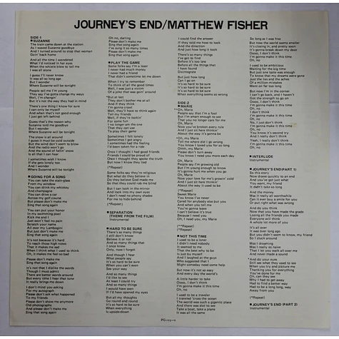 Matthew Fisher - Journey's End