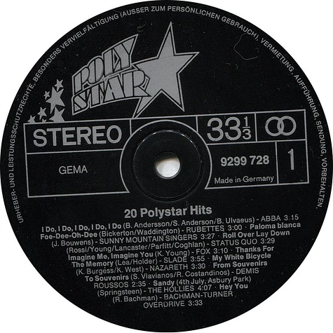 V.A. - 20 Polystar Hits