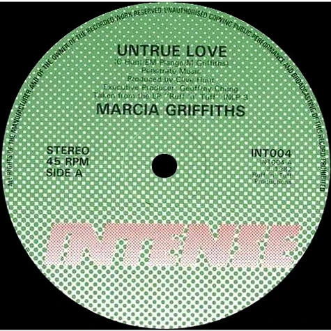 Marcia Griffiths / Nigger Kojak - Untrue Love / Come Inna Dis