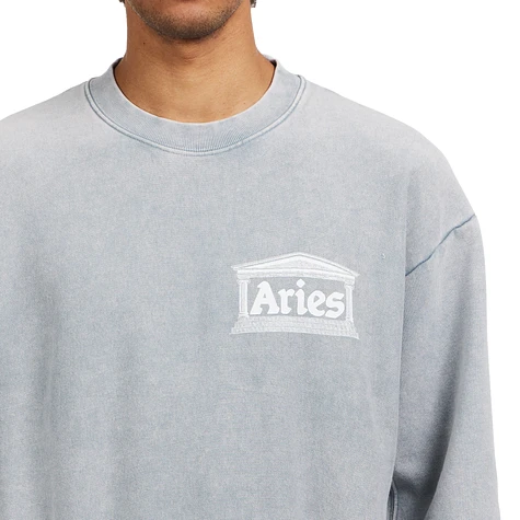 Aries Premium Aged Temple Sweatshirt Grey HHV