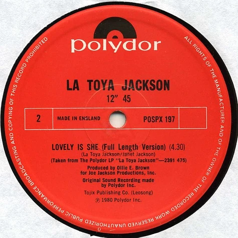 La Toya Jackson - If You Feel The Funk