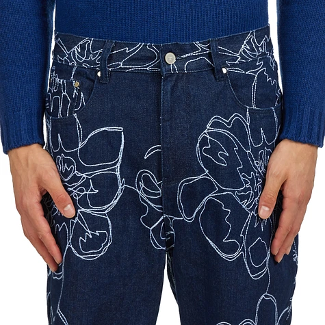 Arte Antwerp - Flower Stitch Denim Pants