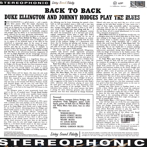 Duke Ellington & Johnny Hodges - Back To Back Acoustic Sounds