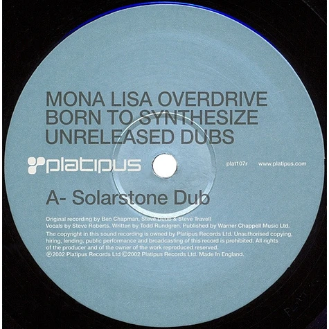 Mona Lisa Overdrive - Born To Synthesize (Unreleased Dubs)