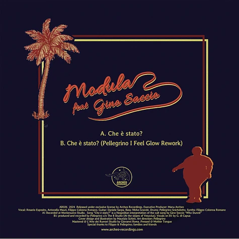 Modula Feat. Gino Saccio - Che E' Stato? Transparent Marbled Pink Vinyl Edition
