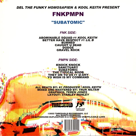 FNKPMPN (Del Tha Funkee Homosapien & Kool Keith) - Subatomic Signed Black Vinyl Edition w/ Bent Corner