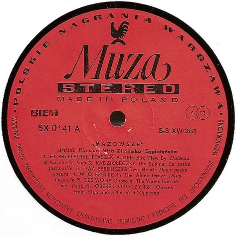 Mazowsze - The Polish Song And Dance Ensemble, Vol. 1