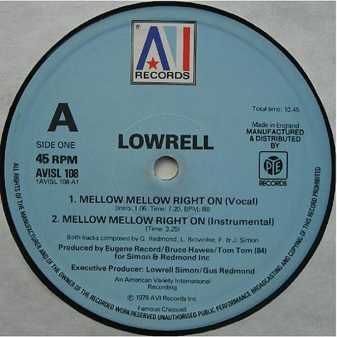 Lowrell Simon - Mellow Mellow Right On