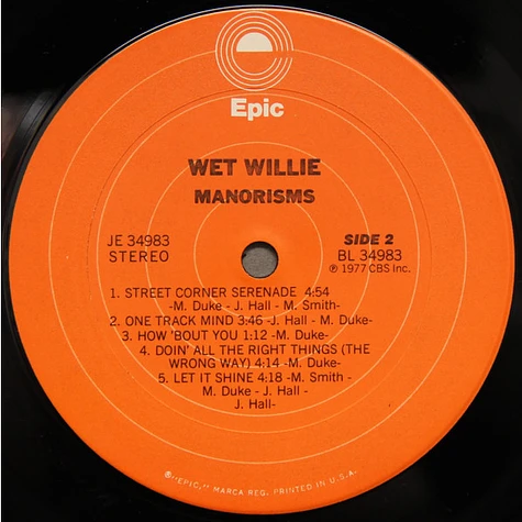 Wet Willie - Manorisms