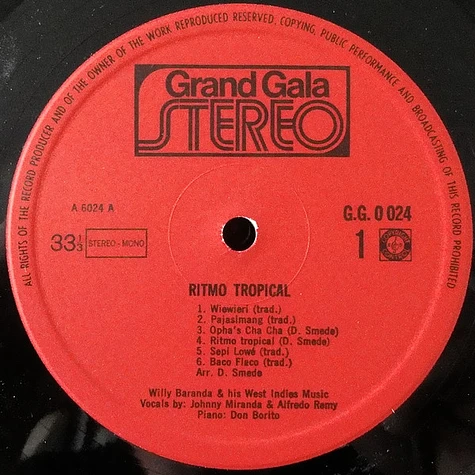 Willy Baranda & His West Indies Music - Ritmo Tropical