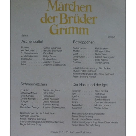 Gebrüder Grimm - Märchen Der Brüder Grimm