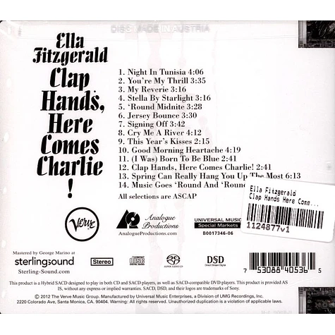 Ella Fitzgerald - Clap Hands Here Comes Charlie Hybrid Stereo Sacd