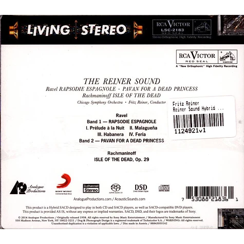 Fritz Reiner - Reiner Sound Hybrid Multichannel Sacd