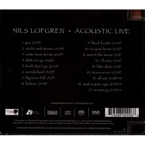 Nils Lofgren - Acoustic Live Sacd