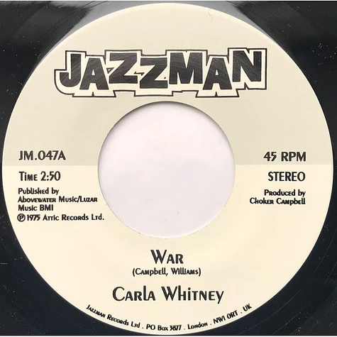 Carla Whitney - War / It's You For Me