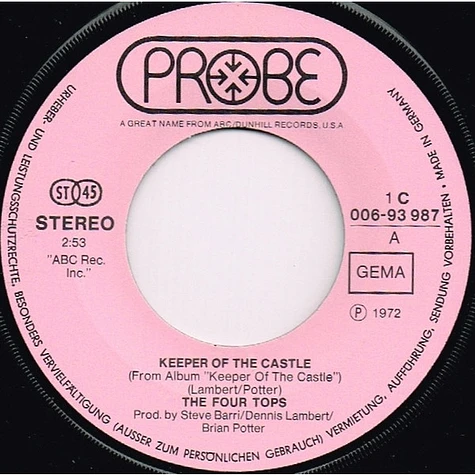 Four Tops - Keeper Of The Castle