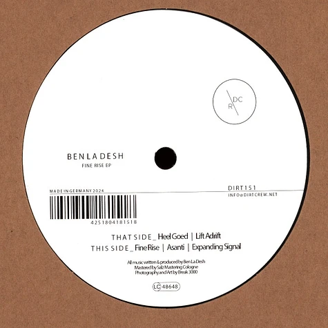 Ben La Desh - Fine Rise EP