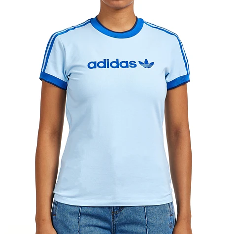 adidas - Graphic Badge Slim 3 Stripe Tee