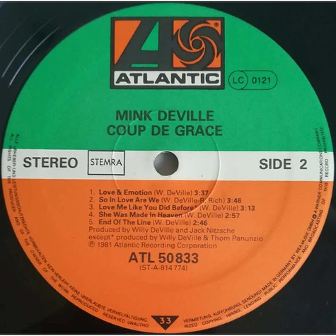 Mink DeVille - Coup De Grâce