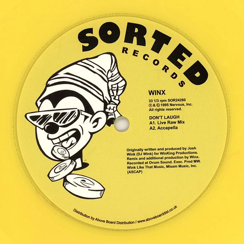 Winx - Don't Laugh Richie Hawtin Remix Yellow Vinyl Edition